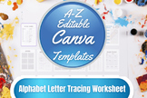 Editable Alphabet Letter Tracing (Canva)