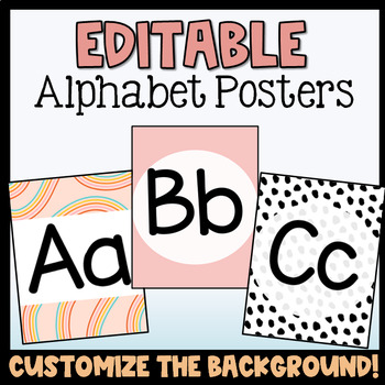 Preview of Editable Alphabet Posters