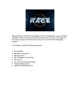 Preview of Amazing race packet (Editable resource)