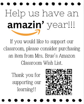 Preview of Editable Amazon Wish List QR Code Card