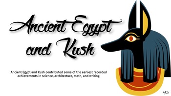 Preview of Ancient Egypt and Kush - Editable PowerPoint Presentation - Grades 6 to 9