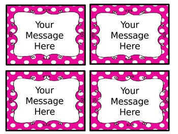 Editable, Anywhere, Anything Classroom Decorative Tags for