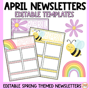 Preview of April Newsletter Template | Google Slides™ | Spring Newsletter