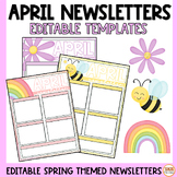 April Newsletter Template | Google Slides™ | Spring Newsletter