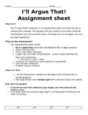 Editable Argument Assignment with Rubric