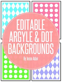 Preview of Editable Argyle And Dot Backgrounds