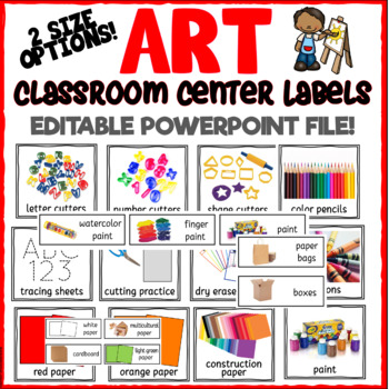 Preview of Art Center and Supply Labels