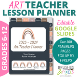 Editable Art Teacher Planner for Middle or High School