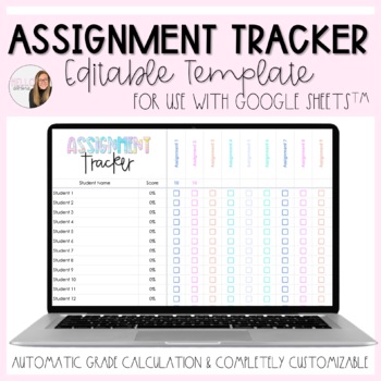 Preview of Editable Assignment Tracker