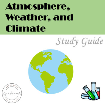 Preview of Editable Atmosphere, Weather, and Climate Study Guide