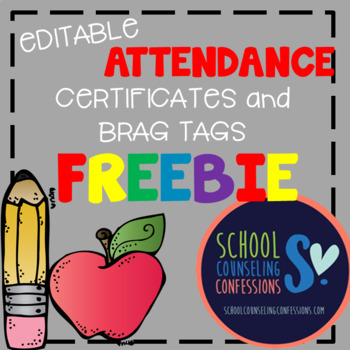 Preview of Editable Attendance Certificates  - FREEBIE!