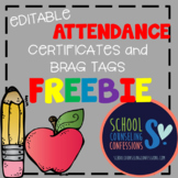 Editable Attendance Certificates  - FREEBIE!