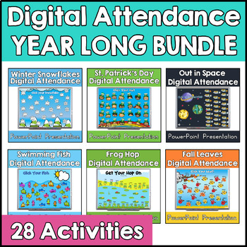 Preview of Editable Attendance Powerpoint Presentations BUNDLE