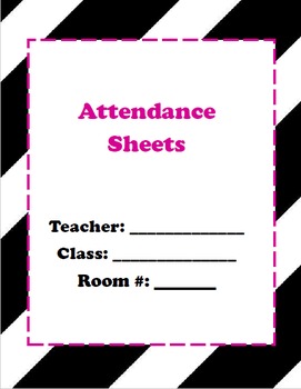 Preview of Editable Weekly Attendance Sheets (12 months included)