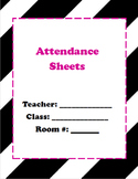 Editable Weekly Attendance Sheets (12 months included)