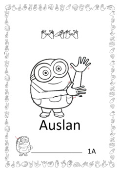 Preview of Editable Auslan Minion Cover Page