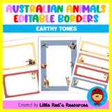 Editable Australian Animal Borders for Classroom Decor