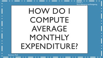 Preview of Editable Average Monthly Expenses PowerPoint