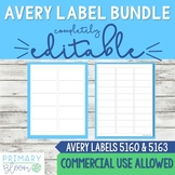 Editable Avery Label 5610 and 5613 Power Point Template Bundle