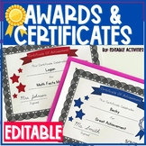 Editable Awards and Certificates Template for Students {Au