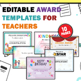 Editable Award Templates for Teachers