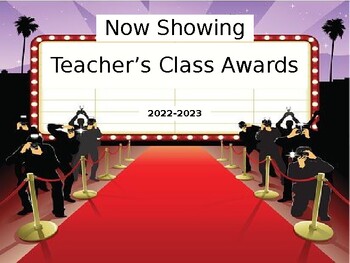 Preview of Editable Awards Day PowerPoint Presentation - Red Carpet Themed