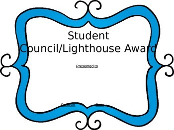 Preview of Editable Awards Student Council/ Lighthouse Team