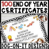 End of Year Editable Award Certificates