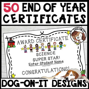 Preview of Editable Student Award Certificates