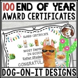 Llamas End of Year Awards and Certificates Editable