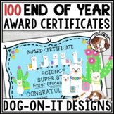Editable Awards and Certificates Llamas
