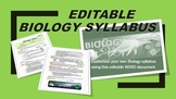 Editable BIOLOGY Syllabus Template