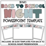 Editable BOHO Back to School Night Powerpoint Template