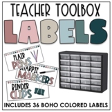 Editable BOHO Teacher Toolbox Labels