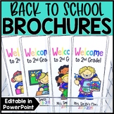 Editable Back To School Brochures for Meet the Teacher