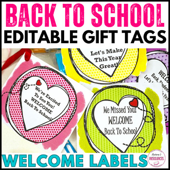 Preview of Teacher Appreciation Week Gift Tags Editable -  Teacher Thank you Notes Staff