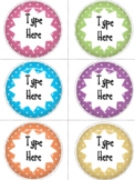 Editable Back To School  Gift Tags - Name Tags  -  First W