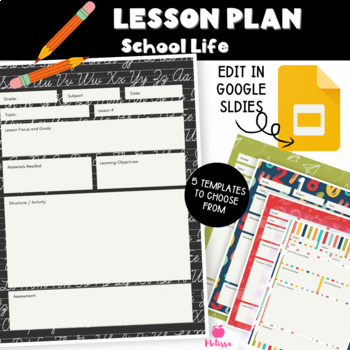 Preview of Editable Back To School Lesson Plan Template | Google Slides