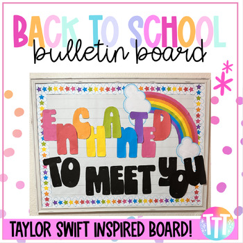Preview of Editable Back To School/Meet The Teacher Taylor Swift Inspired Bulletin Board