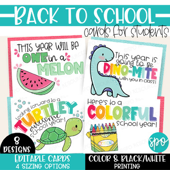 Preview of Editable Back-To-School Postcards | Meet the Teacher Open House | Gift Tag Label