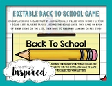 Editable Back to School Board Game!
