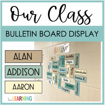 Preview of Editable Back to School Bulletin Board and Hallway Display: Our Class Names
