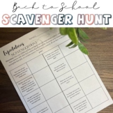 Editable Back to School Expectations Scavenger Hunt