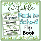 Editable Back to School Flip Book