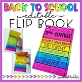 Editable Back to School Flip Book