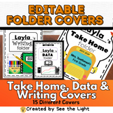 Editable Back to School Folder Covers Take Home , Data , W