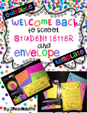 Editable Back to School Letter and Envelope Template