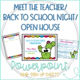 Editable Cactus Back to School Night Open House Meet the T