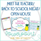 Editable Pineapple Back to School Night Open House Meet th