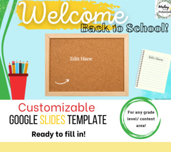 Preview of Editable Back to School/ Open House Slides 2022-23